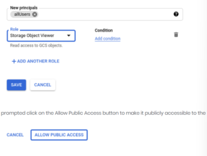 public website on GCP cloud storage