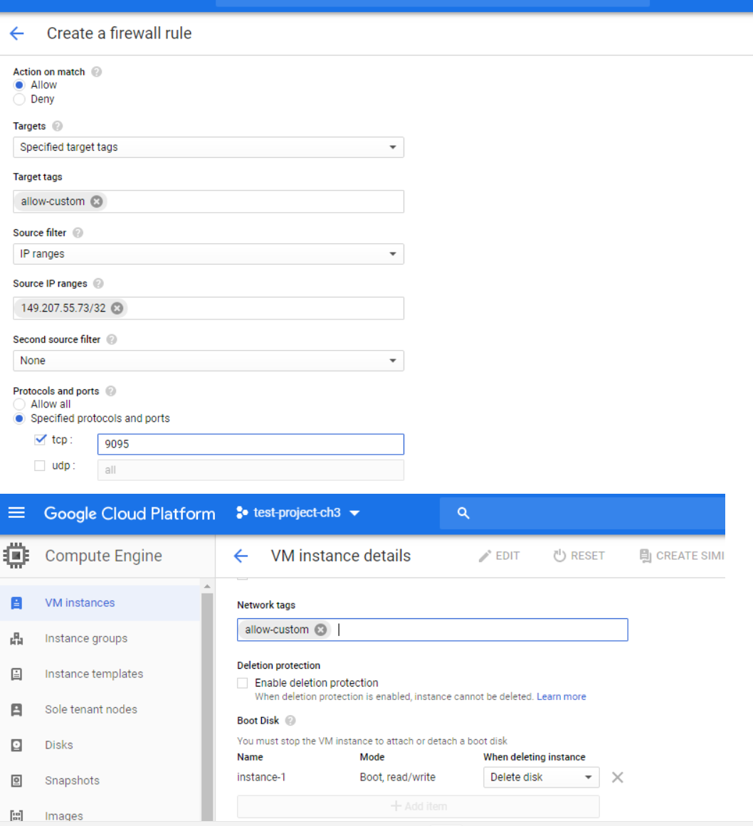 Network tags and firewall rules in gcp multi cloud architect